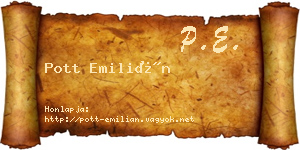Pott Emilián névjegykártya